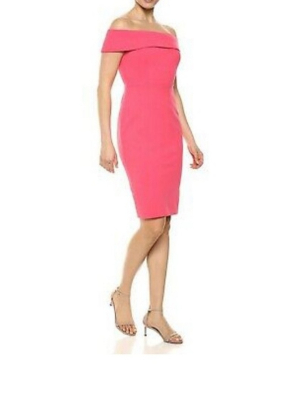 Calvin Klein One-Shoulder Pink Sheath Dress Size 10